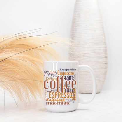 Global Brew Explorer: Coffee Names Around the World Mug