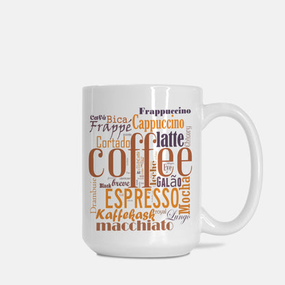 Global Brew Explorer: Coffee Names Around the World Mug